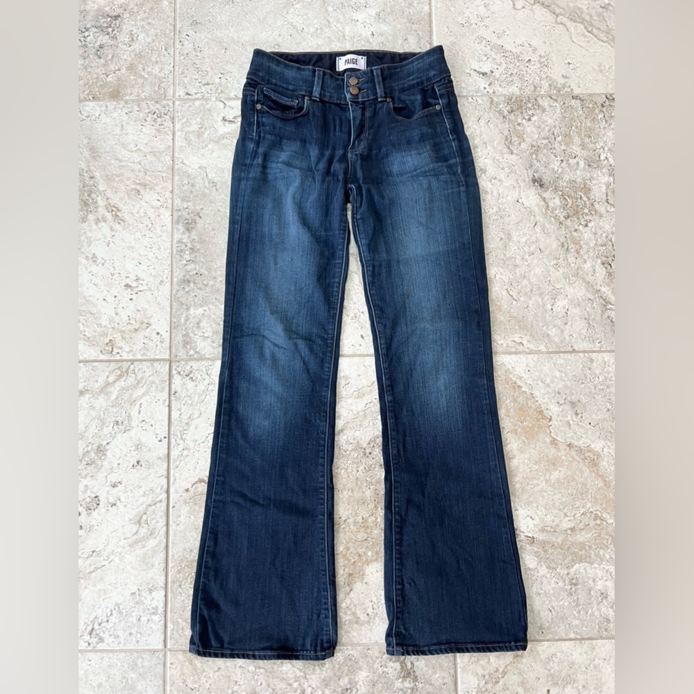 Paige Hidden 'Transcend - Hidden Hills' Petite Bootcut Stretch Jeans, Mona, 25
